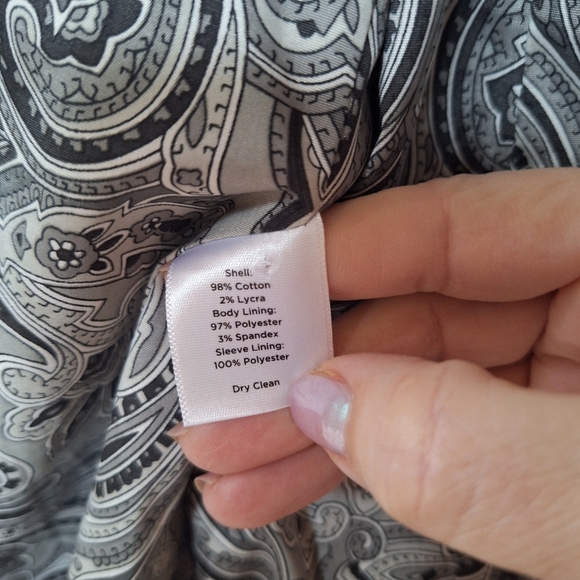 Talbots Womens Velveteen Poplin One Button Blazer Blue/Green Size 4 - Picture 5 of 6